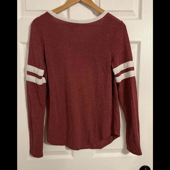 Harry Potter Women’s Long Sleeve Medium(7-8) Hogwats School Ringer Tee Vneck - Picture 2 of 9